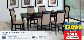 Russells Willow dinette set offer