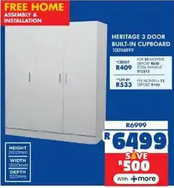 Russells Heritage 3 door built-in cupboard offer