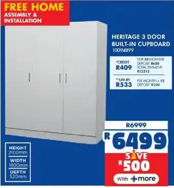 Russells Heritage 3 door built-in cupboard offer