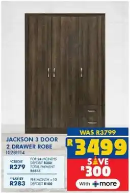 Russells Jackson 3 door 2 drawer robe offer