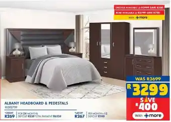 Russells Albany headboard & pedestals offer