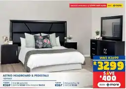 Russells Astrid headboard & pedestals offer