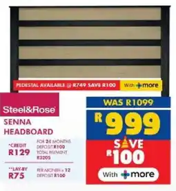 Russells Steel&Rose Senna Headboard offer