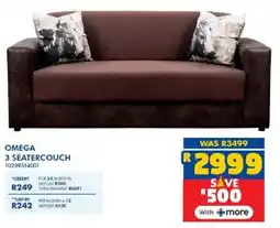 Russells Omega 3 seater couch offer