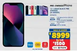 Russells iPhone 13 128gb black pre-owned offer