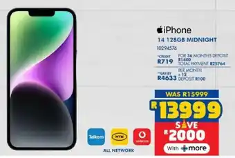 Russells iPhone 14 128gb midnight offer