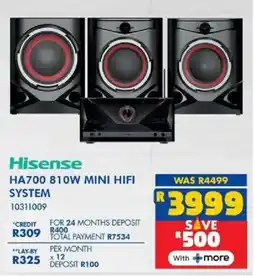 Russells Hisense ha700 810w mini hifi system offer