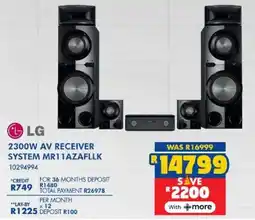 Russells LG 2300w av receiver system offer