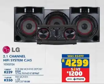 Russells LG 2.1 channel hifi system cj45 offer