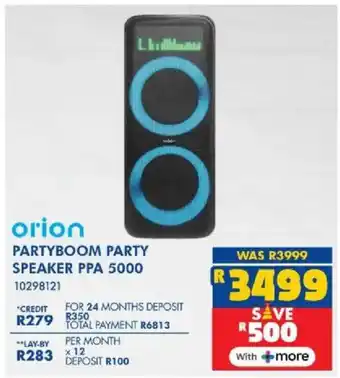 Russells Orion partyboom party speaker ppa 5000 offer