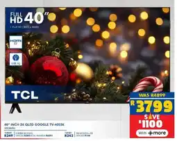 Russells TCL 40" inch 2k qled google tv-4055k offer