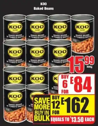 Boxer KOO Baked Beans offer