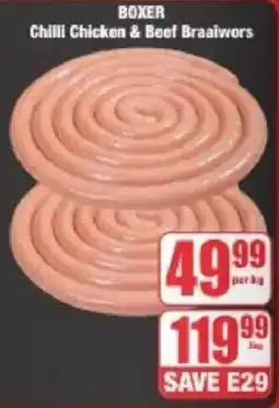 Boxer BOXER Chilli Chicken & Beef Braaiwors offer