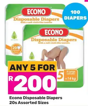 Game Econo Disposable Diapers offer