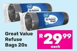 Game Great Value Refuse Bags offer