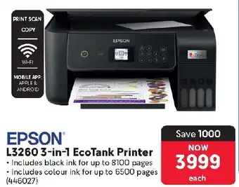 Makro EPSON L3260 3-in-1 EcoTank Printer offer