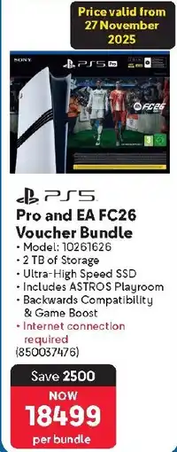 Makro PS5 Pro and EA FC26 Voucher Bundle offer