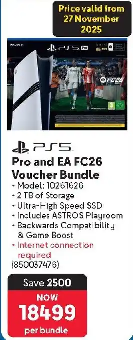 Makro PS5 Pro and EA FC26 Voucher Bundle offer