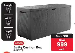 Makro KETER Emily Cushion Box offer
