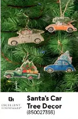 Makro Excellent Houseware Santa's Car Tree Decor offer