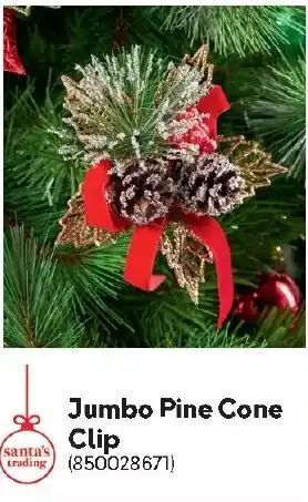 Makro Santa's Trading Jumbo Pine Cone Clip offer