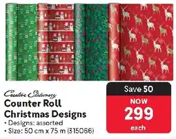 Makro Creative Stationery Counter Roll Christmas Designs offer