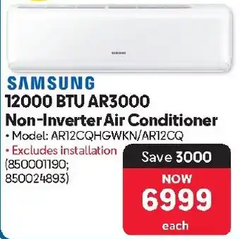 Makro SAMSUNG 12000 BTU AR3000 Non-Inverter Air Conditioner offer