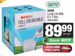 Spar SPAR Long Life Milk Assorted offer