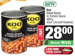 Spar Koo Baked Beans In Tomato Sauce offer