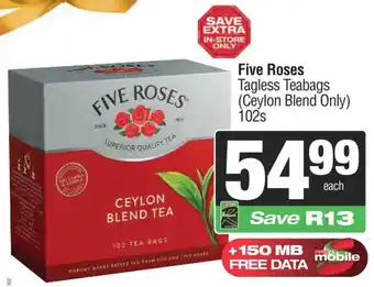 Spar Five Roses Tagless Teabags offer