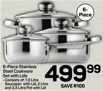 Pick n Pay Hypermarket DAY Stainless Steel Cookware Set with Lids offer
