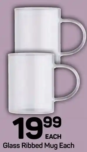 Pick n Pay Hypermarket DAY Glass Ribbed Mug offer