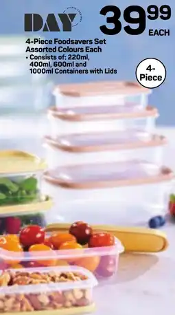 Pick n Pay Hypermarket DAY Foodsavers Set Assorted Colours Each offer