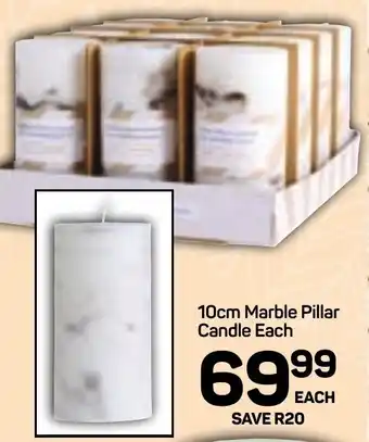 Pick n Pay Hypermarket DAY Marble Pillar Candle offer