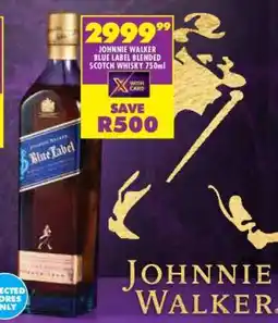 Shoprite Johnnie Walker Blue Label Blended Scotch Whisky 750ml offer