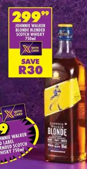 Shoprite Johnnie Walker Blonde Blended Scotch Whisky 750ml offer