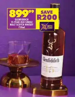 Shoprite GLENFIDDICH 15-YEAR-OLD SINGLE MALT SCOTCH WHISKY 750ml offer
