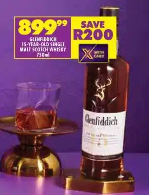 Shoprite GLENFIDDICH 15-YEAR-OLD SINGLE MALT SCOTCH WHISKY 750ml offer