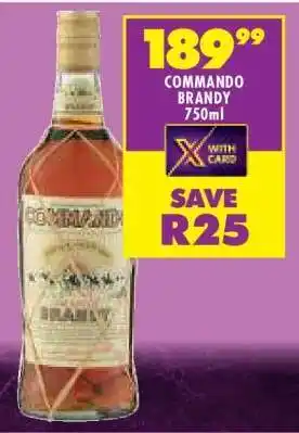 Shoprite COMMANDO BRANDY 750ml offer