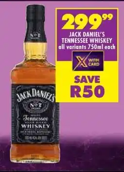 Shoprite Jack Daniel's Tennessee Whiskey offer