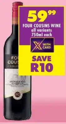 Shoprite FOUR COUSINS WINE offer