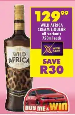 Shoprite Wild Africa Cream Liqueur offer