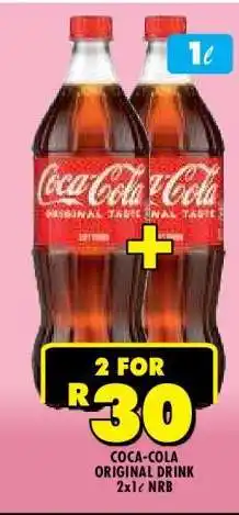Shoprite COCA-COLA ORIGINAL DRINK 2x1ℓ NRB offer
