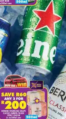 Shoprite BERNINI SPARKLING GRAPE CLASSIC/AMBER/BLUSH SPIRIT COOLER offer