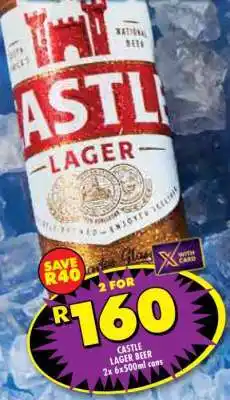 Shoprite CASTLE LAGER BEER offer