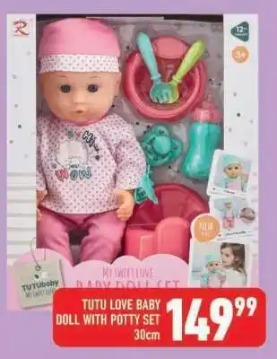 Shoprite TUTU LOVE BABY DOLL WITH POTTY SET 30cm offer