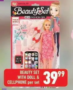 Shoprite BEAUTY SET WITH DOLL & CELLPHONE offer
