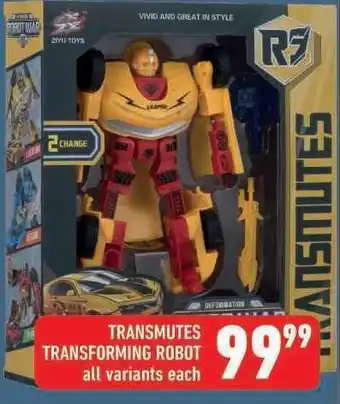 Shoprite TRANSMUTES TRANSFORMING ROBOT offer