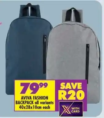 Shoprite AVIVA FASHION BACKPACK all variants offer