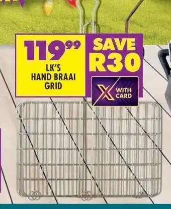 Shoprite LK'S HAND BRAAI GRID offer